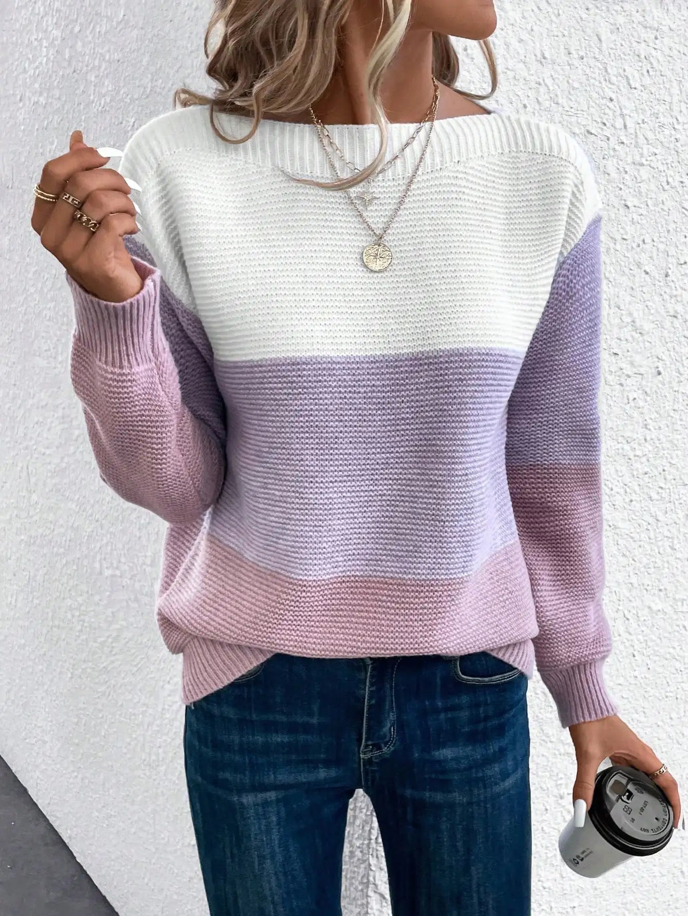 Freja™ Pull Dégradé Tricoté