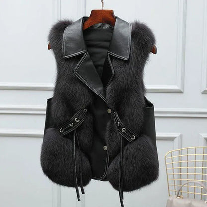 Scarlett™ Gilet en Fausse Fourrure de Luxe pour un Hiver Glamour