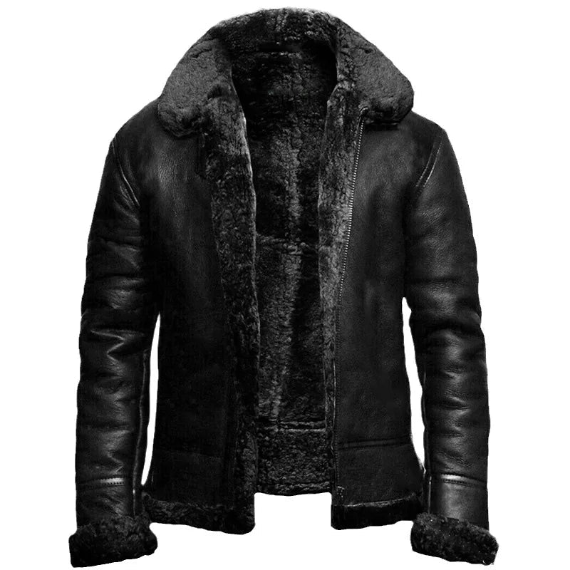 Zacharie™ Veste en Cuir pour Aventures Hivernales