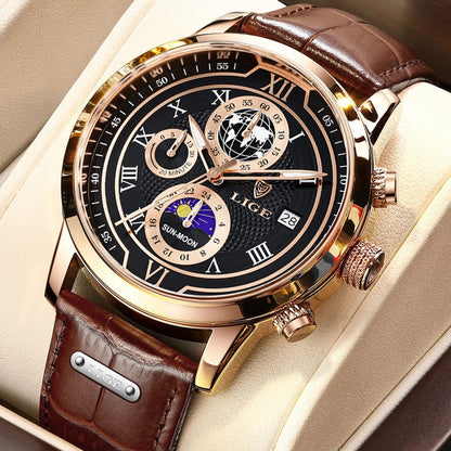 Nolan™ Montre Chronographe en Cuir de Première Qualité