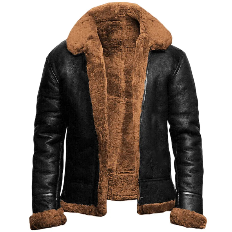 Zacharie™ Veste en Cuir pour Aventures Hivernales