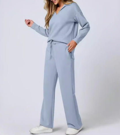 Zandra™ Set Deux Pièces avec Pantalons Évasés