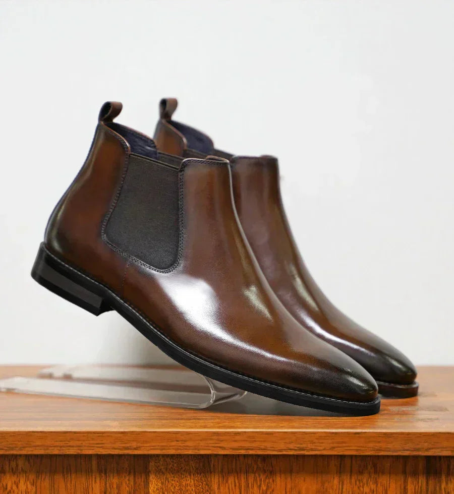 Gaëtan™ Bottines Chelsea en Cuir