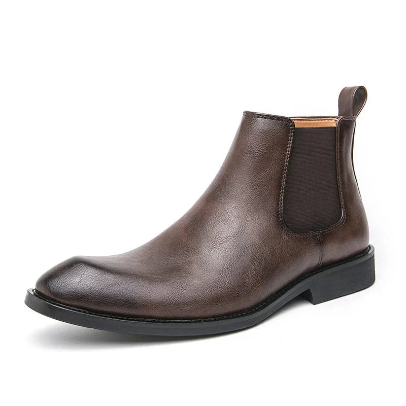 Stéphane™ Bottines Chelsea en Cuir avec Fermeture Éclair