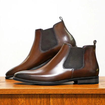 Gaëtan™ Bottines Chelsea en Cuir