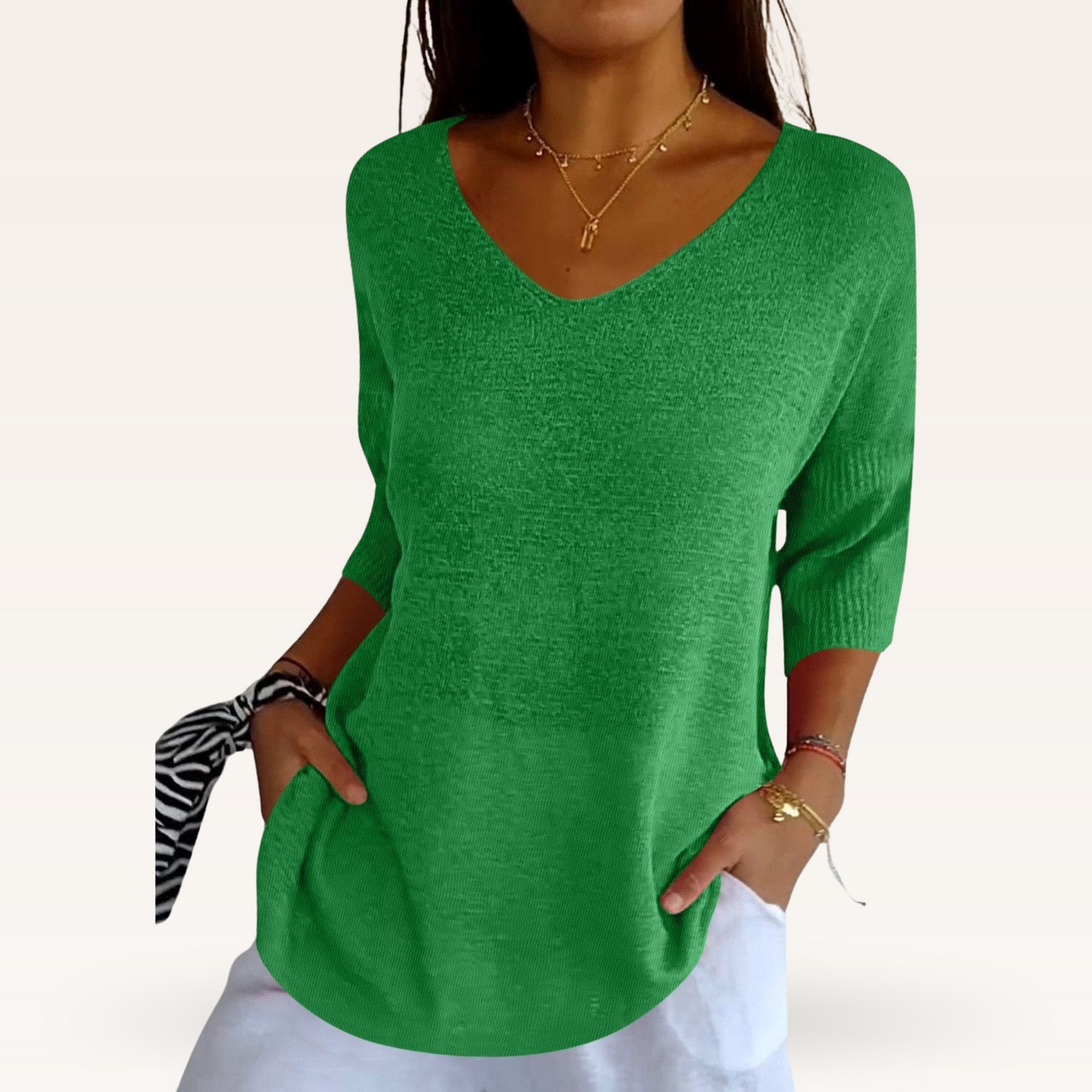 Sybille™ Chemisier Chic à Col en V