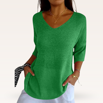 Sybille™ Chemisier Chic à Col en V