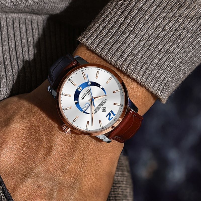 Prentice™ Élégante Montre avec Phase de Lune