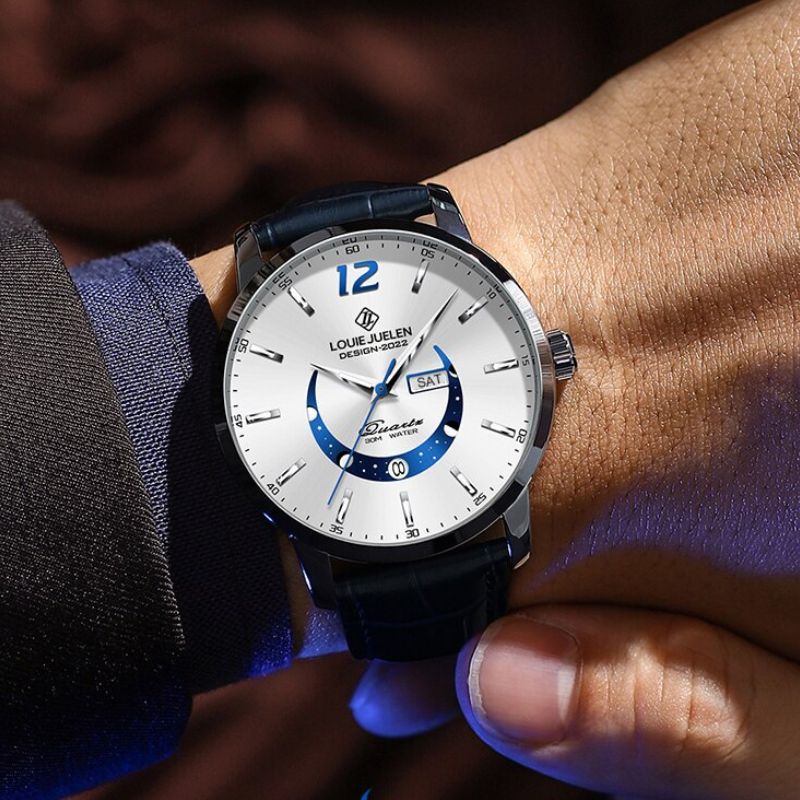 Prentice™ Élégante Montre avec Phase de Lune