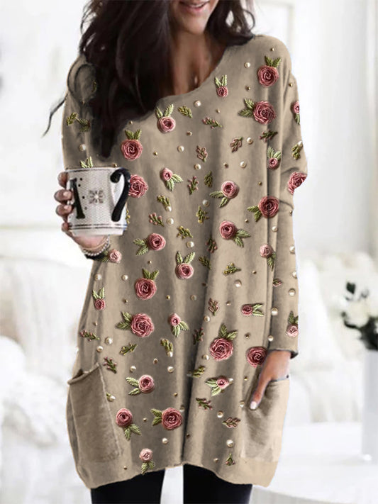 Quitterie™ Tunique à Imprimé Rose