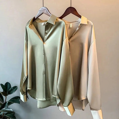 Ondine™ Chemisier Élégant en Satin