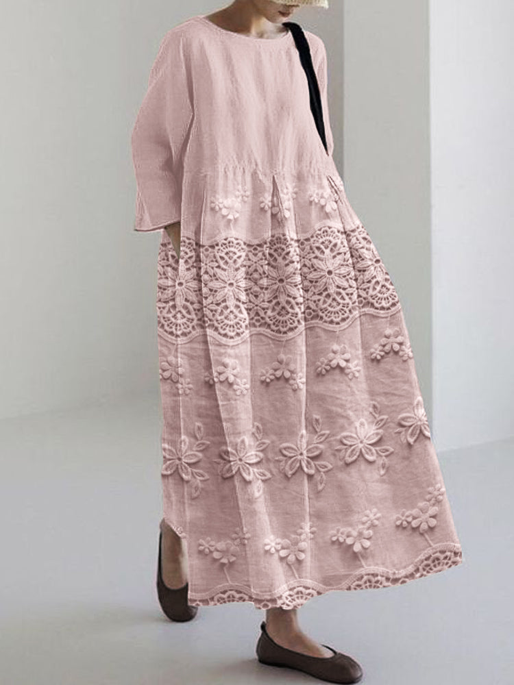 Agnès™ Robe à Imprimé Dentelle