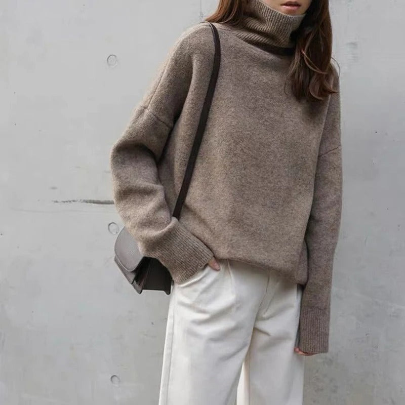 Sara™ Pull Col Roulé Décontracté