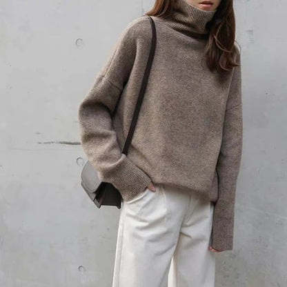 Sara™ Pull Col Roulé Décontracté