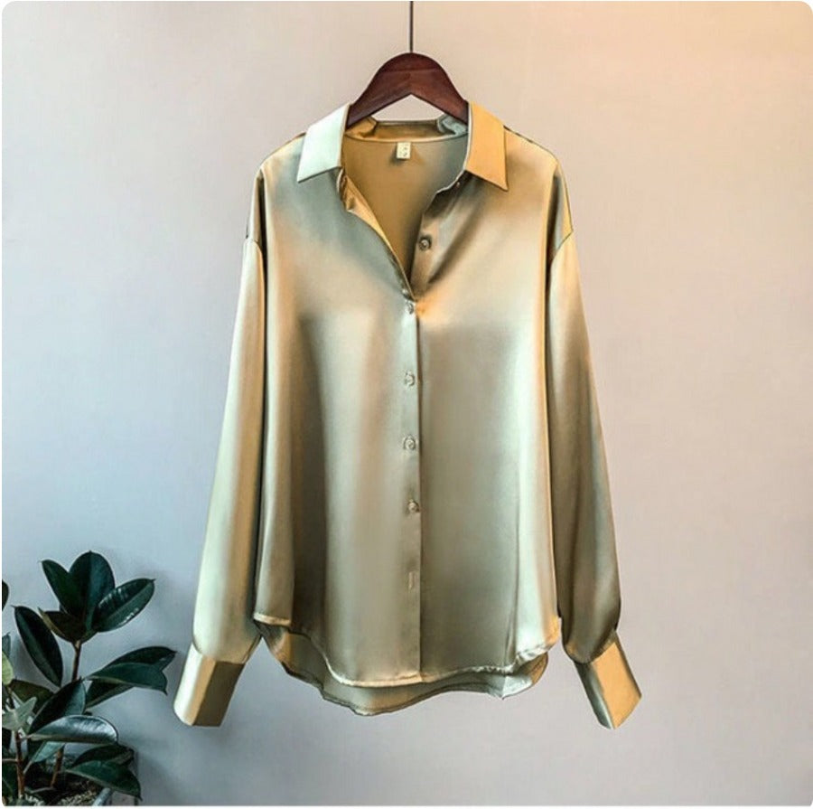 Ondine™ Chemisier Élégant en Satin