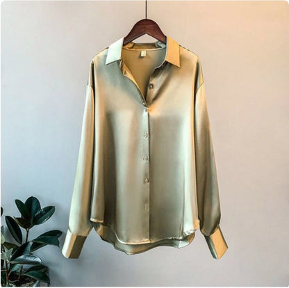 Ondine™ Chemisier Élégant en Satin