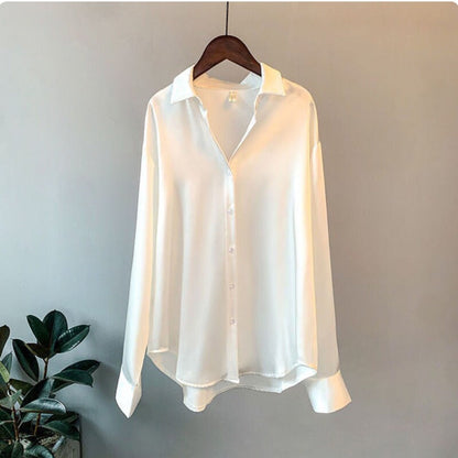 Ondine™ Chemisier Élégant en Satin