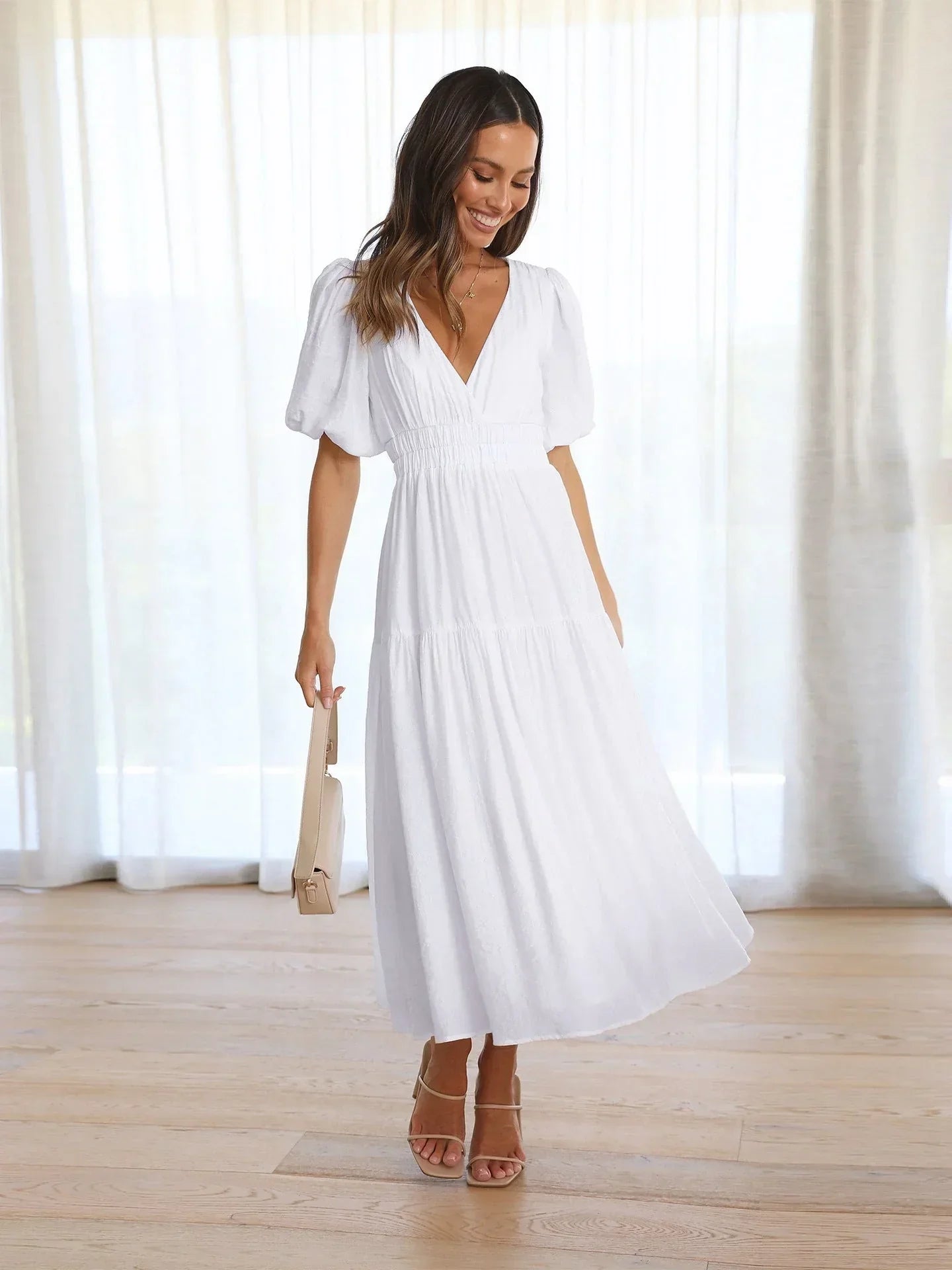 Annalène™ Robe Décolletée Élégante