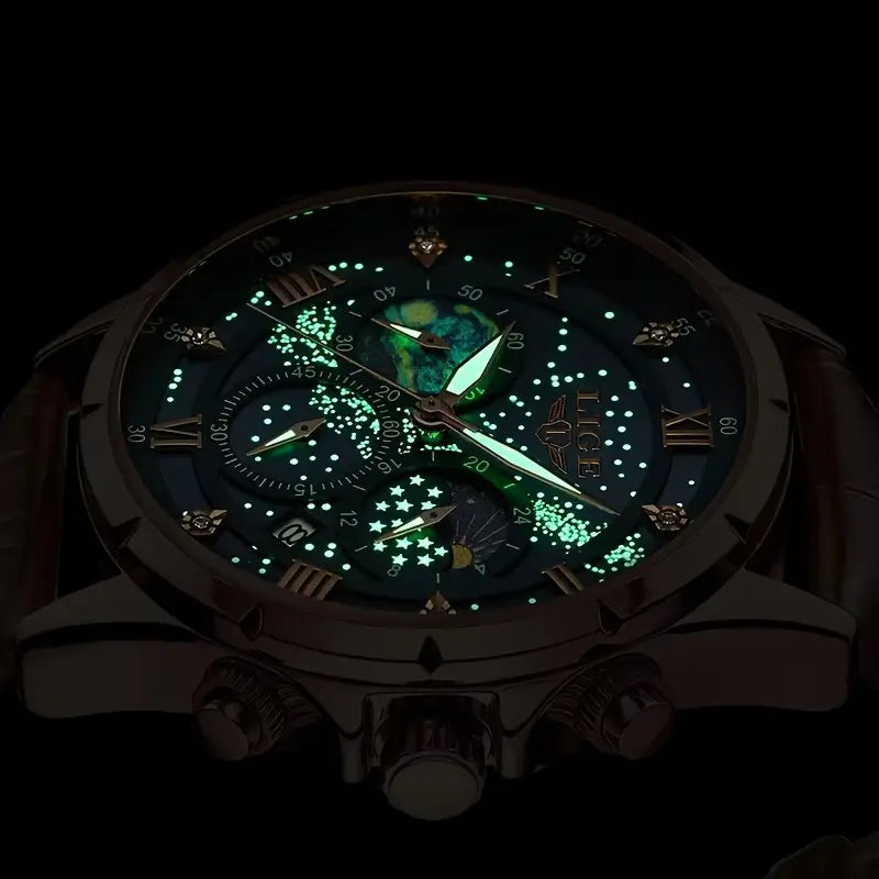 Valentin™ Montre Phases de Lune Élégante