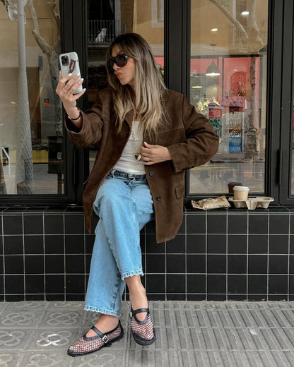 Hanna™ Veste Suédine Élégance