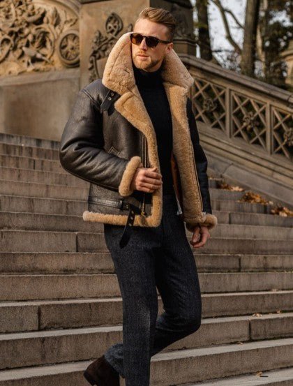 Anthelme™ Ikonique Veste en Cuir avec Chaleur et Style