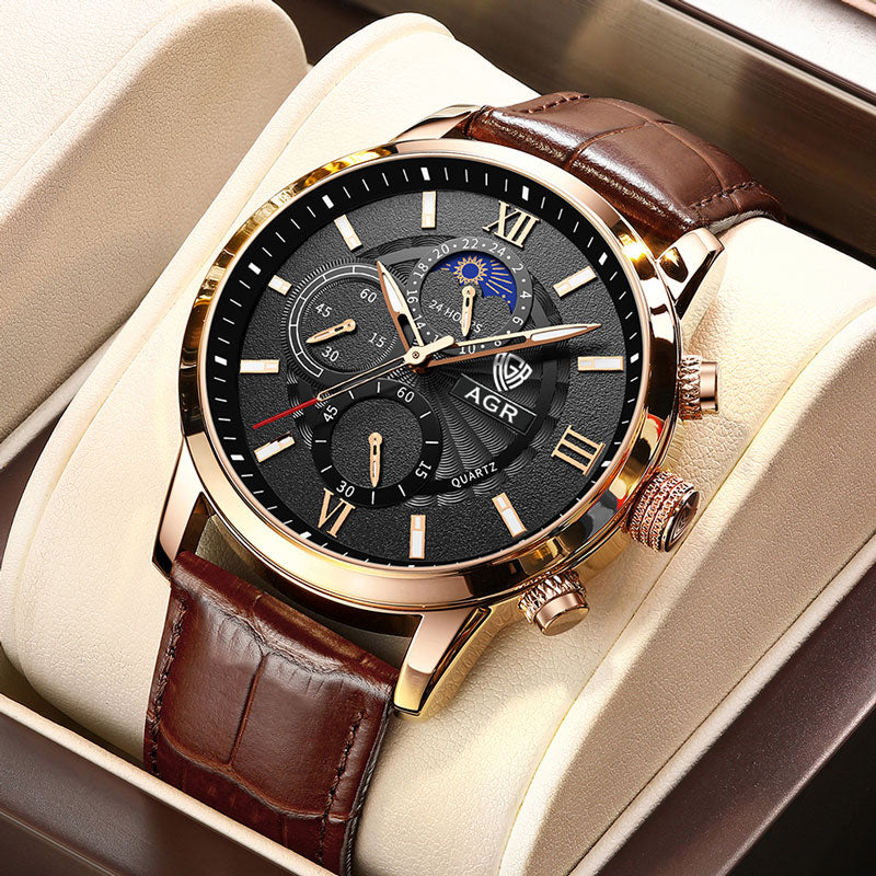 Corby™ Montre en Cuir Luxueuse