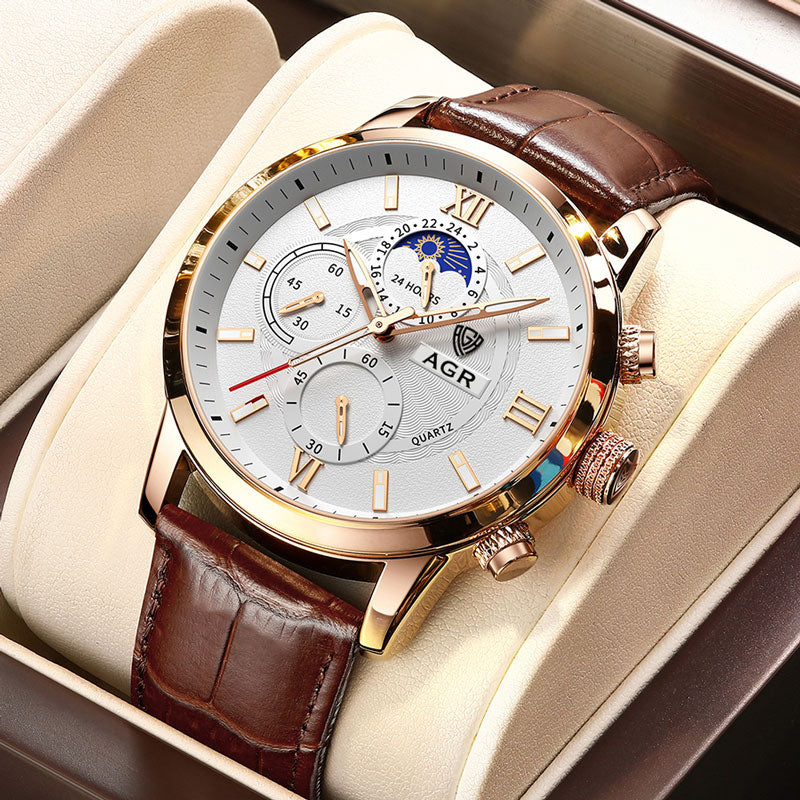 Corby™ Montre en Cuir Luxueuse