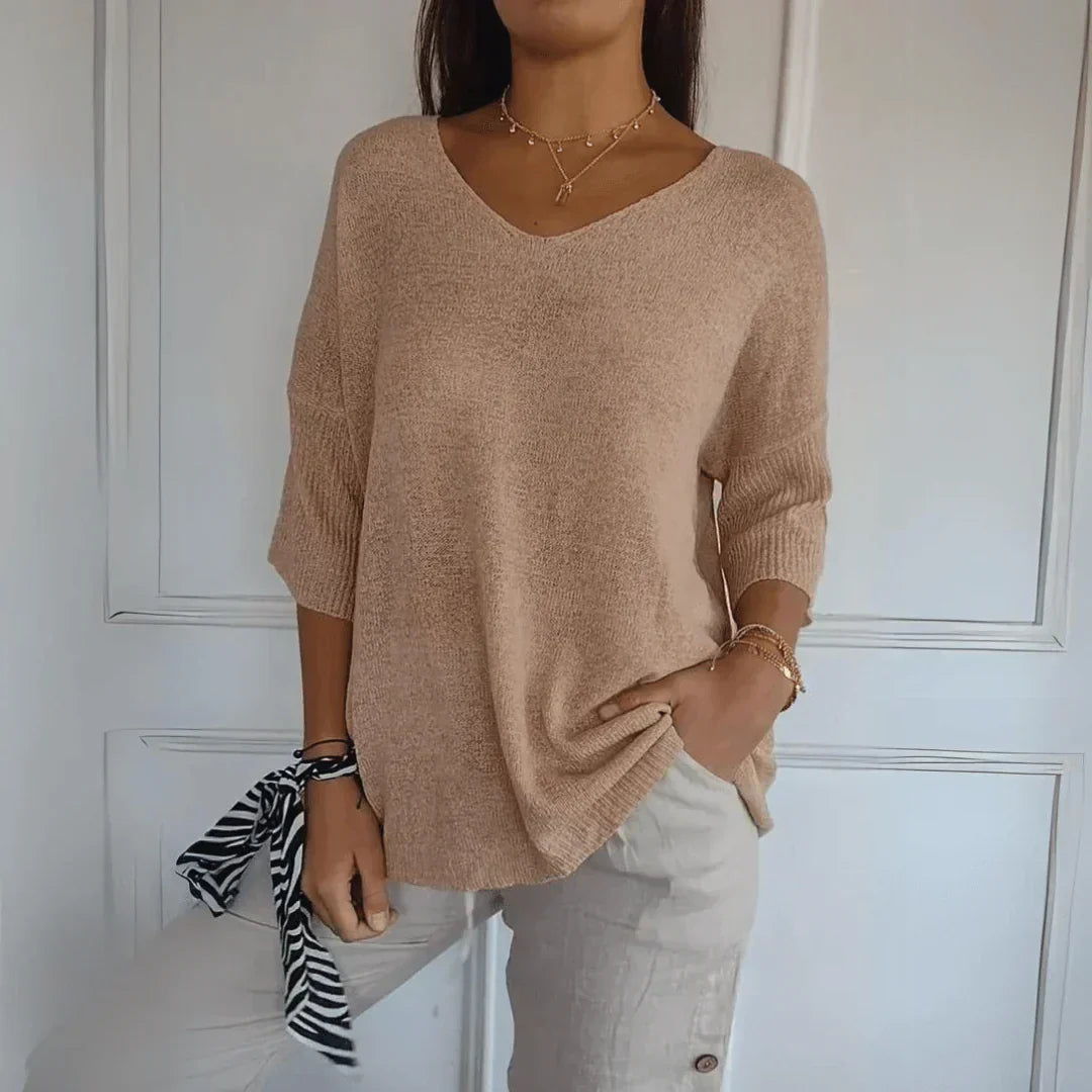 Sybille™ Chemisier Chic à Col en V