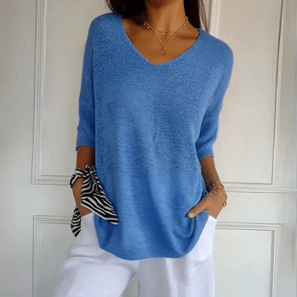 Sybille™ Chemisier Chic à Col en V