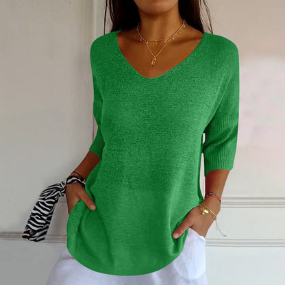 Sybille™ Chemisier Chic à Col en V