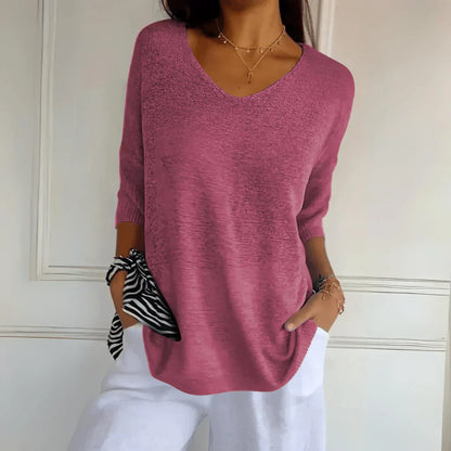 Sybille™ Chemisier Chic à Col en V