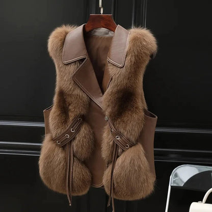 Scarlett™ Gilet en Fausse Fourrure de Luxe pour un Hiver Glamour