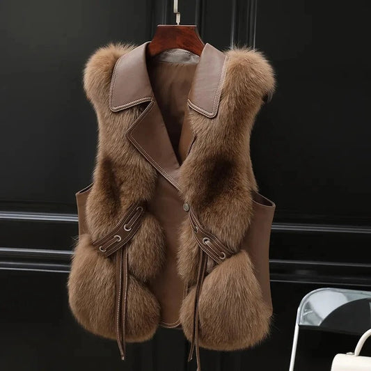 Scarlett™ Gilet en Fausse Fourrure de Luxe pour un Hiver Glamour