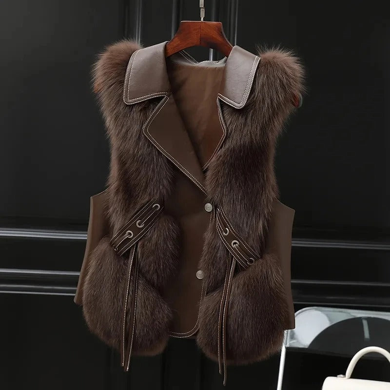 Scarlett™ Gilet en Fausse Fourrure de Luxe pour un Hiver Glamour
