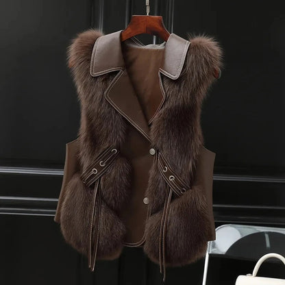 Scarlett™ Gilet en Fausse Fourrure de Luxe pour un Hiver Glamour