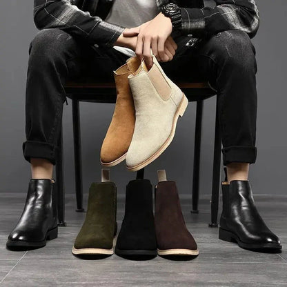 Léandre™ Bottes Chelsea en Daim Doux