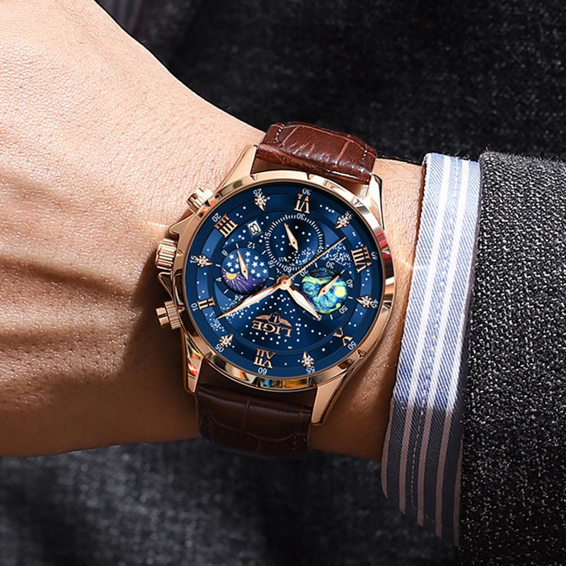 Ryan™ Élégante Montre à Phases de Lune