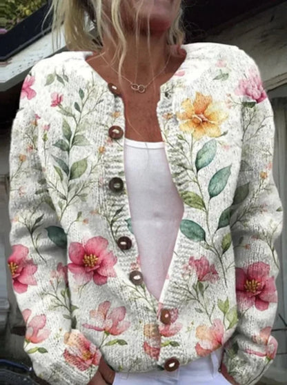 Nathalie™ Veste Fleurie Élégante