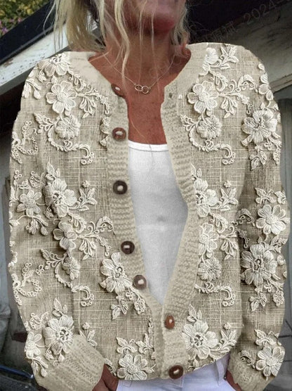Nathalie™ Veste Fleurie Élégante