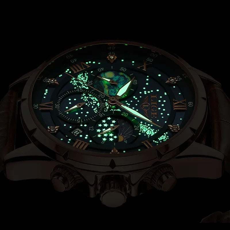 Ryan™ Élégante Montre à Phases de Lune